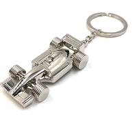 Onwomania Porte-clés voiture de course Racecar f1 Argent Métal Pendentif Charm