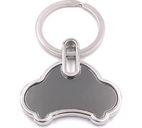 Onwomania Porte-clés voiture Noir Argent Cadre Métal Pendentif Charm