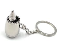 Onwomania Rafraîchisseur de bouteille de champagne glaçon Porte-clés métal porte-bonheur en boîte cadeau alu, idéal pour offrir en cadeau