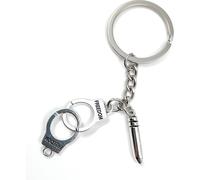 Onwomania Rapide à main avec cartouche Gangsta Crime Porte-clés métal porte-bonheur en boîte cadeau alu, idéal pour offrir en cadeau