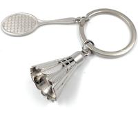 Onwomania Raquette de badminton avec badminton Porte-clés métal porte-bonheur en boîte cadeau alu, idéal pour offrir en cadeau