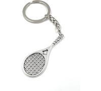 Onwomania Raquette de tennis Sport Porte-clés métal porte-bonheur en boîte cadeau alu, idéal pour offrir en cadeau