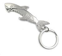 Onwomania Requin Poisson Requin blanc Décapsuleur Porte-clés métal porte-bonheur en boîte cadeau alu, idéal pour offrir en cadeau