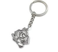 Onwomania Rose Fleur Fleur Porte-clés métal porte-bonheur en boîte cadeau alu, idéal pour offrir en cadeau
