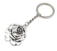 Onwomania Rose Fleur Fleur Porte-clés métal porte-bonheur en boîte cadeau alu, idéal pour offrir en cadeau