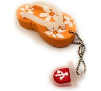 Onwomania Sandale Chaussure Flip Flop en Orange Funny Clé USB 16 GB USB 2.0