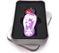 Onwomania Sandale Chaussure violette Clé USB en boîte cadeau alu 16 GB USB 3.0
