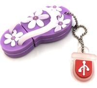 Onwomania Sandale Flip Flop Schuh in Pink Funny USB Stick 64 GB USB 2.0