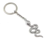 Onwomania Serpent à pois Porte-clés métal porte-bonheur en boîte cadeau alu, idéal pour offrir en cadeau