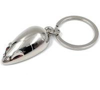 Onwomania Souris Animal Porte-clés métal Porte-bonheur en boîte cadeau alu, idéal pour offrir en cadeau
