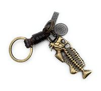 Onwomania - "Squelette de poisson posable Porte-clés - porte-bonheur en métal idéal comme cadeau, par exemple pour le meilleur ami, le meilleur ami, maman - pour hommes, femmes et enfants