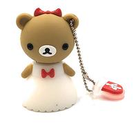 Onwomania Teddy Bear Bride Wedding Pictures Funny USB Stick 32GB USB 3.0 USB Flash Drive