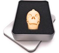 Onwomania Tête de mort en blanc très clair Clé USB 32 Go USB 3.0 dans un coffret cadeau en aluminium