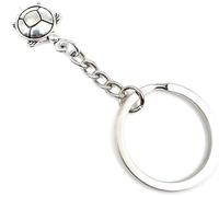 Onwomania Tortue d'eau Carapace plate Porte-clés métal porte-bonheur en boîte cadeau alu, idéal pour offrir en cadeau