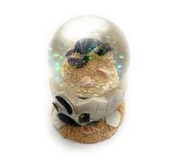 Onwomania Tortue d'eau - Hauteur : 6,5 cm - Boule à neige - Boule à paillettes - Multicolore