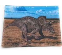 Onwomania Triceratops Dino Dinosaure 9x7cm Carte magnétique 3D Aimant pour réfrigérateur Aimant pour cahier Gris