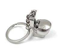 Onwomania Trousseau de toilettes Loo Porte-clés en métal argenté