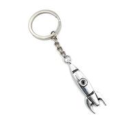 Onwomania - "Voyage spatial de fusée Porte-clés - porte-bonheur en métal idéal comme cadeau, par exemple pour le meilleur ami, le meilleur ami, maman - pour hommes, femmes et enfants