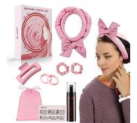 Onwon Boudin Cheveux Boucle Sans Chaleur,Boucles Chaleur Velours Heatless Hair Curlers Boucleur Bigoudis Curling Rod Headband Bigoudi de Coiffure Bricolage