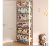 Onxyrbyte Bibliothèque derrière la Porte,Étagère De Rangement Étroite Derrière La Porte,Derrière la Porte étagère Murale Ouverte,Étagère Murale Peu Encombrante,pour Chambre,Salon,Bureau,Organisateur