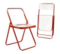 Onxyrbyte Chaises Pliantes,Chaise Pliante Interieur,Chaise Pliante Transparente en Acrylique,Siège en Cristals,avec Dossiers,Capacité De Charge 100 Kg,pour Banquet Conférence