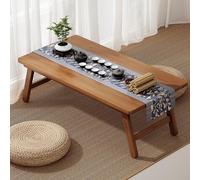 Onxyrbyte Table Japonaise Basse,Petite Table à thé Pliable de Style Japonais Tatami,Table d'autel Basse for la méditation,Facile À Ranger,pour Salon,Chambre,Baie Vitrée,Intérieur