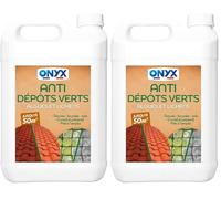 Onyx - Anti Verdissure - Anti Dépôts Verts - Détruit Lichens - Algues et Champignons - Prêt à l'emploi - Fabrication Française - 5L (Lot de 2)