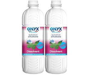 Onyx Biotech - Substitut d’Acétone pour Bricolage - Dissolvant, Dégraissant, Détachant Multi-Surface, Colle, Vernis, Peinture, Feutre, Autocollant - Fabrication Française - 1L (Lot de 2)