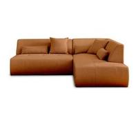 Onyx - canapé modulable d'angle droit 5 places - en tissu - Rouille