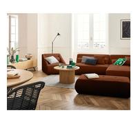 Onyx - canapé modulable d'angle droit - 5 places - en velours côtelé - Terracotta Terracotta