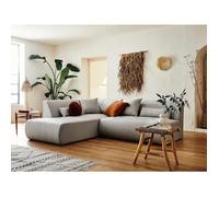 Onyx - canapé modulable d'angle gauche 5 places - en tissu - Gris clair