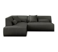 Onyx - canapé modulable d'angle gauche 5 places - en tissu - Gris foncé