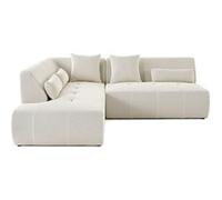 Onyx - canapé modulable d'angle gauche - 5 places - en tissu mailles 3D - Beige Beige