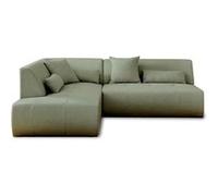 Onyx - canapé modulable d'angle gauche 5 places - en tissu - Vert sauge
