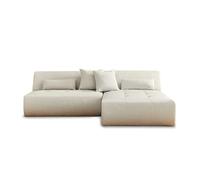 Lisa Design - Canapé Modulable d'angle Réversible Onyx en Tissu - Sofa Beige 4 Places - Salon