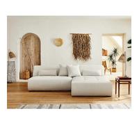 Onyx - canapé modulable d'angle réversible 4 places - en tissu - Beige