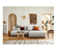 Onyx - canapé modulable d'angle réversible 4 places - en tissu - Gris clair