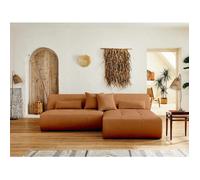 Onyx - canapé modulable d'angle réversible 4 places - en tissu - Rouille