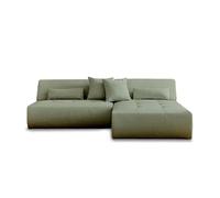 Onyx - canapé modulable d'angle réversible 4 places - en tissu - Vert sauge