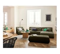 Onyx - canapé modulable d'angle réversible 4 places - en velours côtelé - Vert Vert