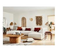 Onyx - canapé modulable panoramique d'angle droit 7 places - en tissu - Beige