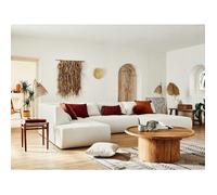 Onyx - canapé modulable panoramique d'angle gauche 7 places - en tissu - Beige Beige
