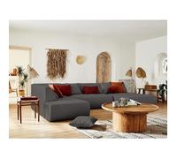 Onyx - canapé modulable panoramique d'angle gauche 7 places - en tissu - Gris foncé Gris foncé G