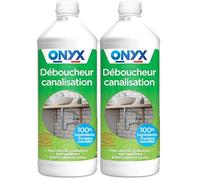 Onyx - Déboucheur Canalisation Ecocert - Déboucheur Ultra Efficace - Tous types de canalisations - 100% d'ingrédients d'origine naturelle - Fabrication Française - 1L (Lot de 2)