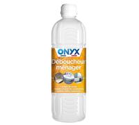 Onyx - Déboucheur Ménager - Pour Déboucher les canalisations - Lavabos, Eviers, Baignoires - Fabrication Française - 1L