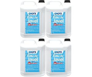 Onyx - Eau de Javel 2,6% Chlore Actif - Nettoyant et Blanchissant Multi-Usages - 5L (Lot de 4)