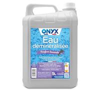 Onyx - Eau Déminéralisé - Parfum Lavande - Évite l'Entartrage - 5L | Fer à Repasser, Lisseur Vapeur, Décolleuse à Papier Peint, Auto - 100% d'Ingrédients d'Origine Naturelle - Fabriqué en France
