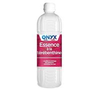 Onyx - Essence à la Térébenthine - Diluant Peinture et Vernis à l’Huile, Accélère le Séchage des Peintures, Entretient les Sols et Bois - Fabrication Française - 1L