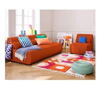Lisa design – Fauteuil Onyx – sans accoudoirs – tissu mailles 3D – Orange