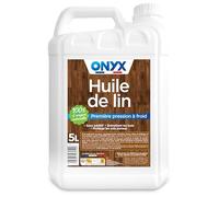 Onyx - Huile de Lin pour Bois - 100% Graines de Lin, Sans Additif - 5L | Protection, Rénovation, Entretien Bois et Sols Poreux - 100% d'Ingrédients d'Origine Naturelle - Fabriqué en France